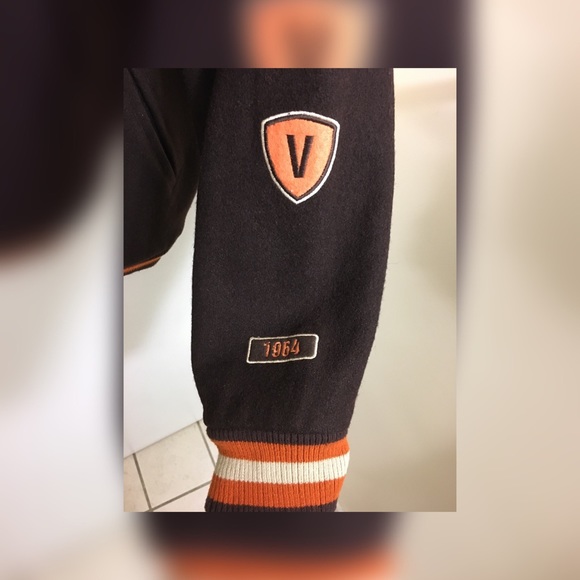 ‘Varcity’ Bomber/Vintage Style Jacket XL Brown and Orange! - Picture 5 of 7